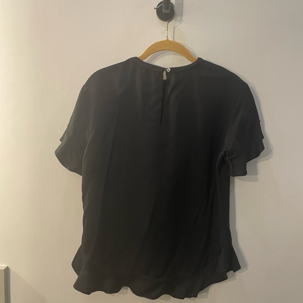 Kate Spade Black Ruffle Top